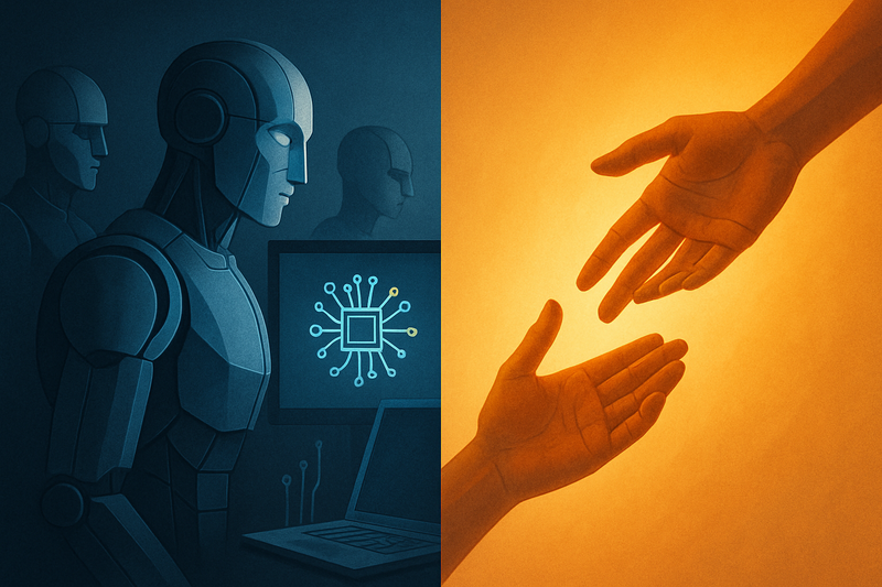 AI robots and tools lack human compassion